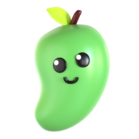 Green Mango  3D Icon