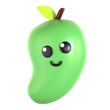 Green Mango  3D Icon