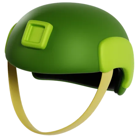 Green Military Combat Helmet  3D Icon