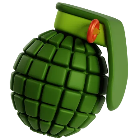 Green Military Hand Grenade  3D Icon