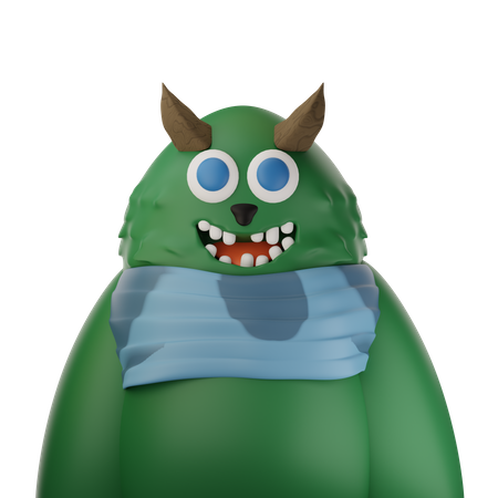 Green Monster  3D Icon