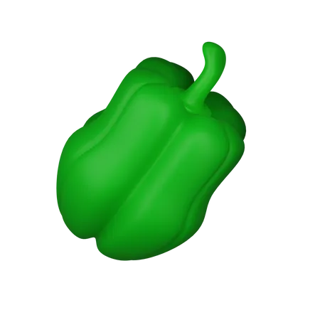 Green Papper  3D Icon