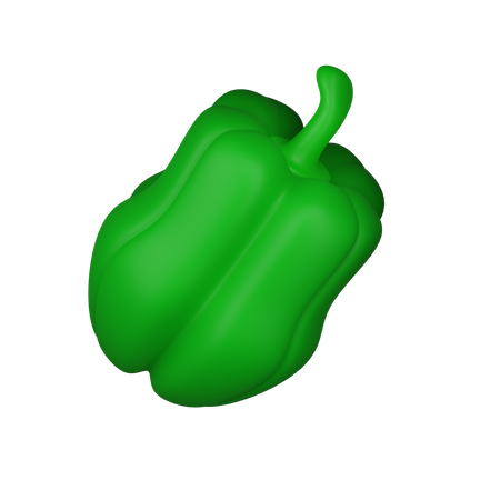 Green Papper  3D Icon
