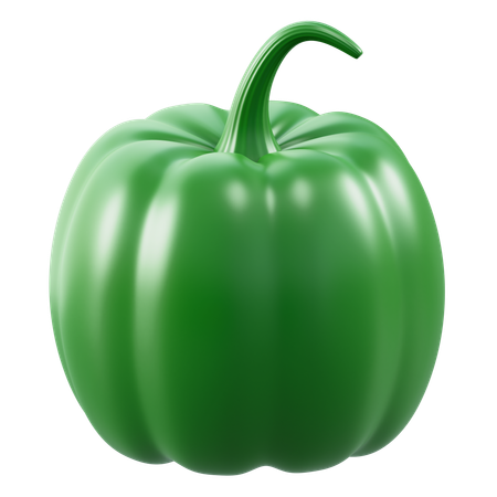 Green Paprica  3D Icon