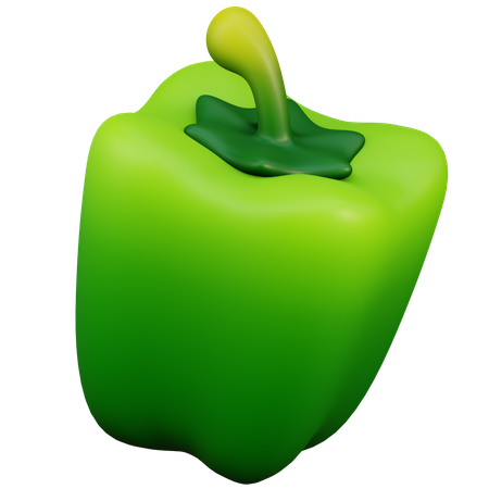 Green Paprika  3D Illustration