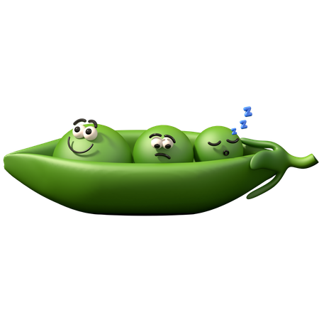 Green pea  3D Illustration