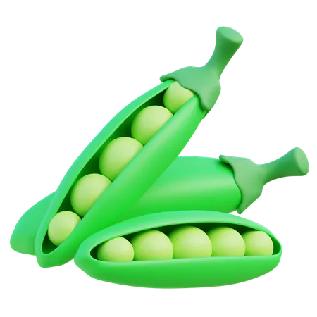 Green Peas  3D Icon