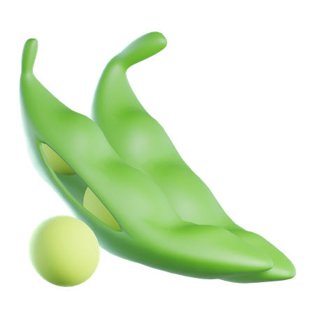Green Peas 3D Illustration