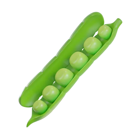 Green Peas  3D Illustration