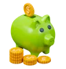 Green Piggy Bank
