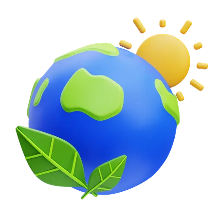 Green Planet  3D Icon