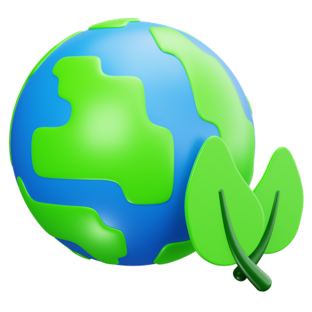 Green Planet  3D Icon