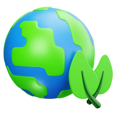 Green Planet  3D Icon