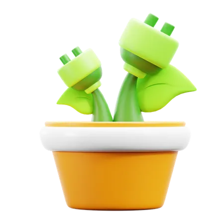 Green plant  3D Icon