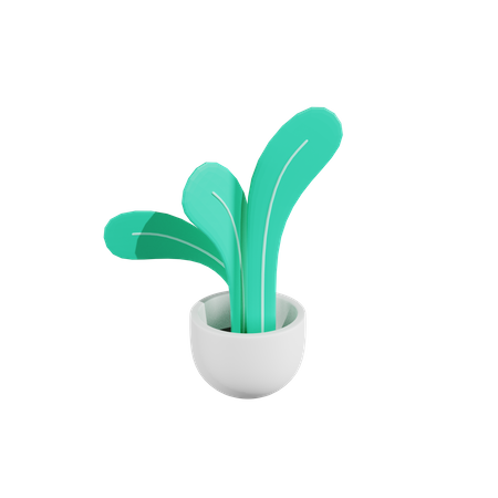 Green Plant  3D Icon