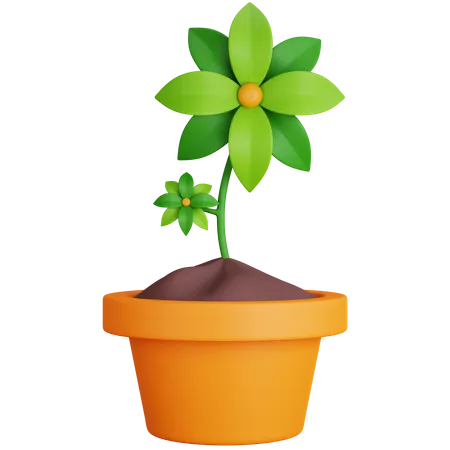 Green Plant  3D Icon