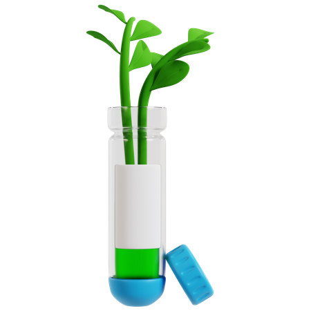 Green Plant Growth in Laboratory  3D Icon