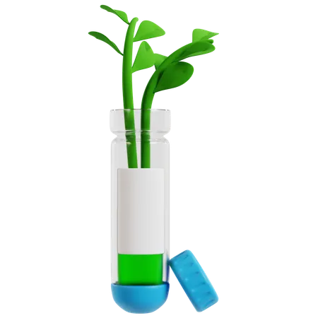 Green Plant Growth in Laboratory  3D Icon