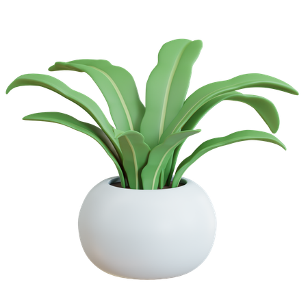 Green Plant Pot  3D Icon
