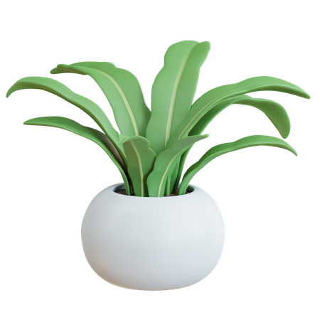 Green Plant Pot  3D Icon