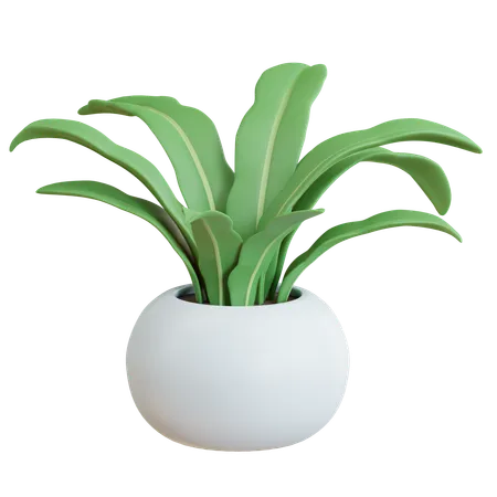 Green Plant Pot  3D Icon