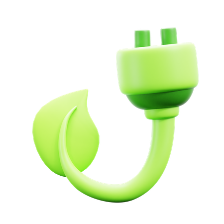 Green plug  3D Icon