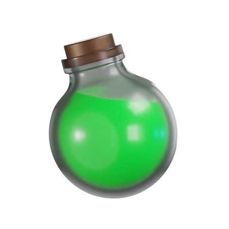 Green Potion 3D Icon