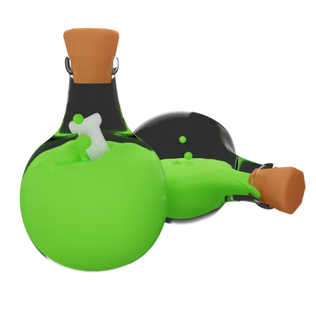 Green Potion Halloween  3D Icon