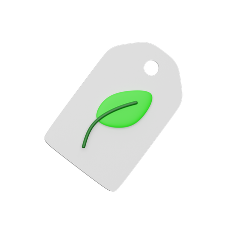 Green price tag  3D Icon