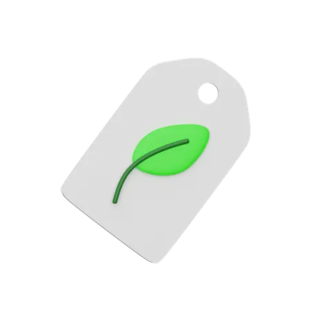 Green price tag  3D Icon