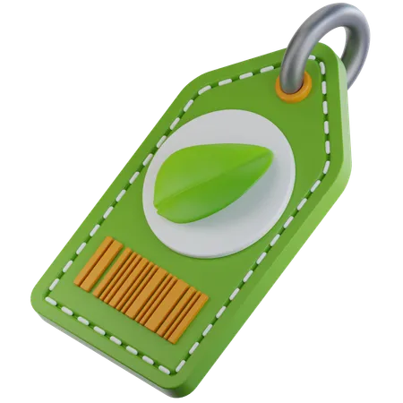 Green Price Tag  3D Icon