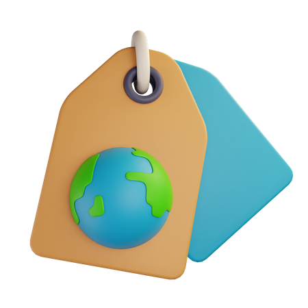 Green Price Tag  3D Icon