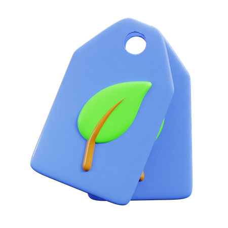 Green Price Tag  3D Icon