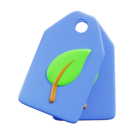 Green Price Tag  3D Icon