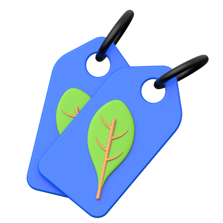 Green Price Tag  3D Icon