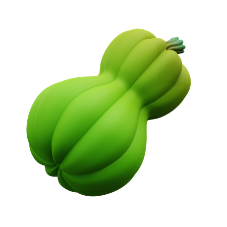 Green Pumpkin  3D Icon
