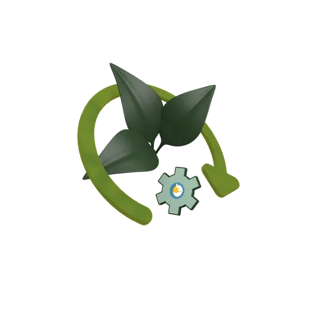 Green Recycle  3D Icon