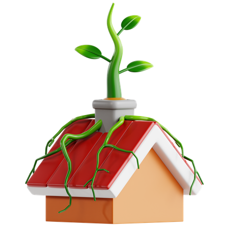 Green Roof  3D Icon