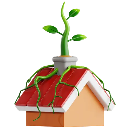 Green Roof  3D Icon