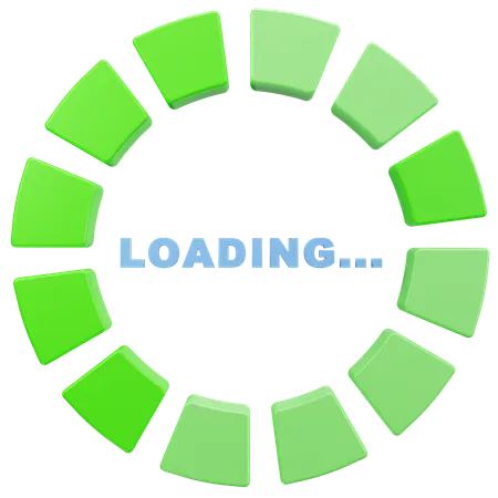 Green Segments  3D Icon