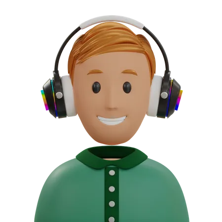 Green Shirt Boy  3D Icon