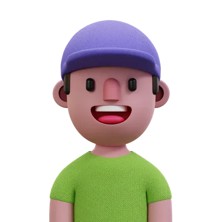 Green Shirt Man  3D Icon