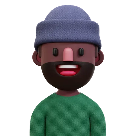 Green Shirt Man  3D Icon