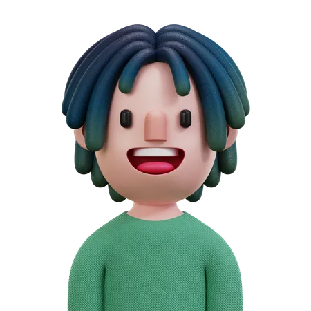 Green Shirt Man  3D Icon