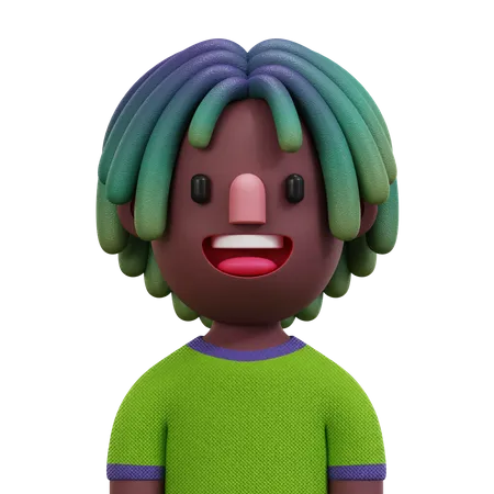 Green Shirt Man  3D Icon