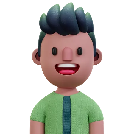 Green Shirt Man  3D Icon