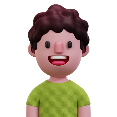 Green Shirt Man  3D Icon