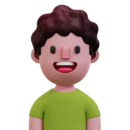 Green Shirt Man  3D Icon