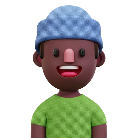 Green Shirt Man  3D Icon