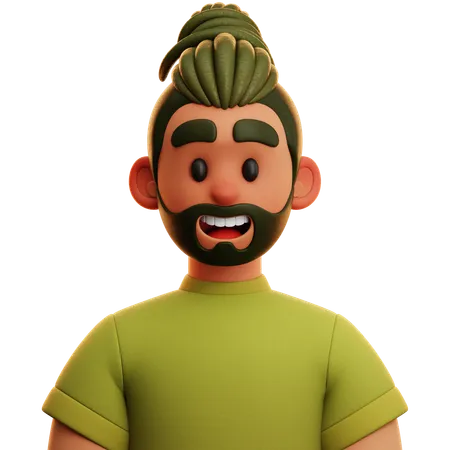 GREEN SHIRT MAN  3D Icon